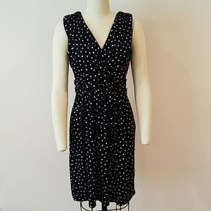 Navy polka dot dress